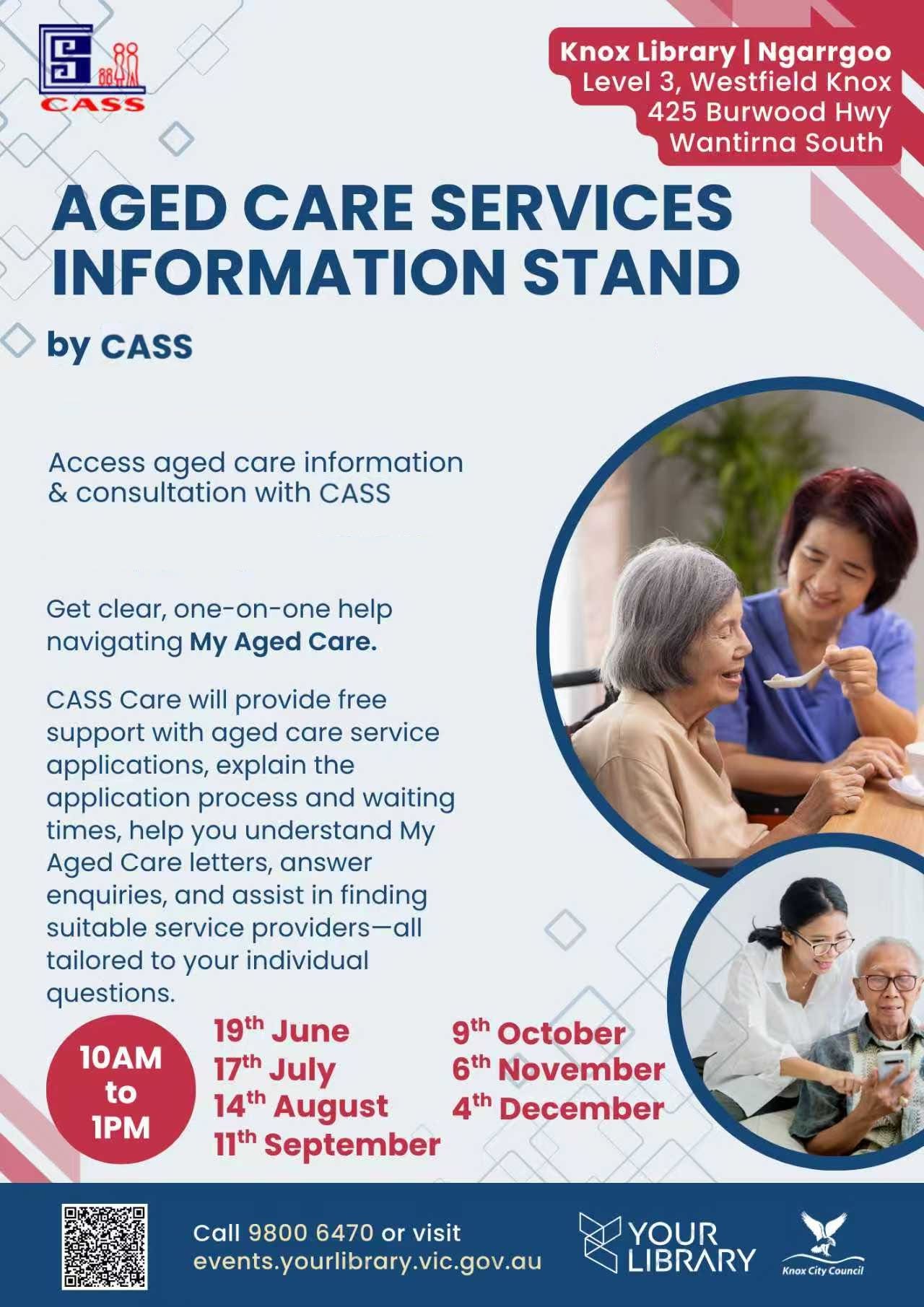 CASS Melbourne | Free Consultation at Knox Library on My Aged Care Applications