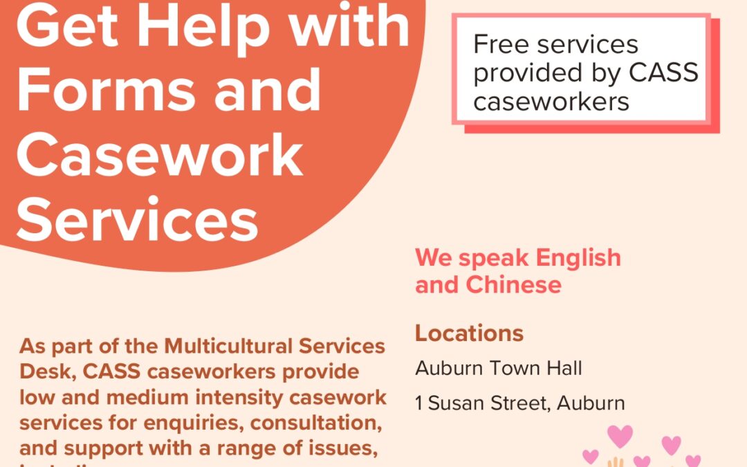 Free Settlement Form-filling and Casework Services – Ongoing in Auburn, in English/Mandarin