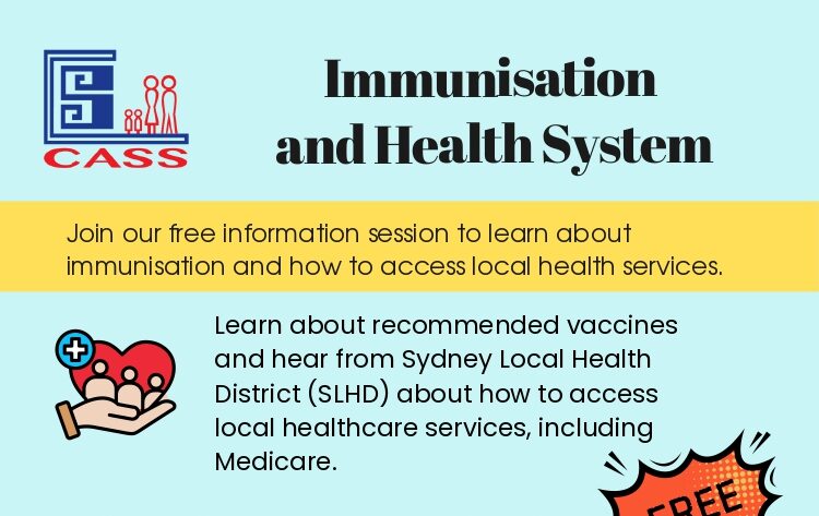 Immunisation & Health System – 3 Information Sessions in Chinese/Korean, at Burwood Library